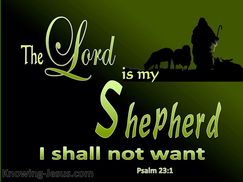 Psalm 23:1 The Lord Is My Shepherd (black)